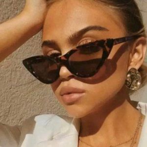 New Retro Tortoise Shell Cat Eye Sunglasses